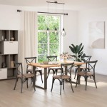 vidaXL Picioare de masă în formă de U, 2 buc., oțel natural, 90x(72-73) cm