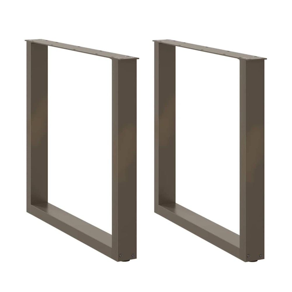 vidaXL Picioare de masă în formă de U, 2 buc., oțel natural, 90x(72-73) cm