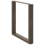 vidaXL Picioare de masă în formă de U, 2 buc., oțel natural, 90x(72-73) cm