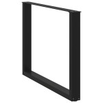 vidaXL Picioare de masă în formă de U, 2 buc., negru, 100x(72-73) cm, oțel