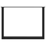 vidaXL Picioare de masă în formă de U, 2 buc., negru, 100x(72-73) cm, oțel