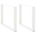 vidaXL Picioare de masă în formă de U, 2 buc., alb, 100 x (72-73) cm, oțel vidaXL Picioare de masă în formă de U, 2 buc., alb, 100 x (72-73) cm, oțel