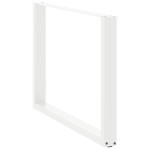 vidaXL Picioare de masă în formă de U, 2 buc., alb, 100 x (72-73) cm, oțel vidaXL Picioare de masă în formă de U, 2 buc., alb, 100 x (72-73) cm, oțel