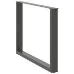 vidaXL Picioare de masă în formă de U, 2 buc., antracit, 100x(72-73) cm, oțel vidaXL Picioare de masă în formă de U, 2 buc., antracit, 100x(72-73) cm, oțel