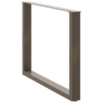 vidaXL Picioare de masă în formă de U, 2 buc., oțel natural, 100 x (72-73) cm