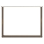 vidaXL Picioare de masă în formă de U, 2 buc., oțel natural, 100 x (72-73) cm