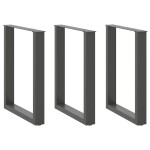 vidaXL Picioare de masă în formă de U, 3 buc., antracit, 70x(72-73) cm, oțel vidaXL Picioare de masă în formă de U, 3 buc., antracit, 70x(72-73) cm, oțel