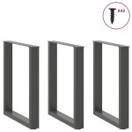 vidaXL Picioare de masă în formă de U, 3 buc., antracit, 70x(72-73) cm, oțel vidaXL Picioare de masă în formă de U, 3 buc., antracit, 70x(72-73) cm, oțel