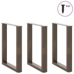 vidaXL Picioare de masă în formă de U, 3 buc., oțel natural, 70x(72-73) cm vidaXL Picioare de masă în formă de U, 3 buc., oțel natural, 70x(72-73) cm