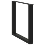 vidaXL Picioare de masă în formă de U, 3 buc., negru, 80x(72-73) cm, oțel vidaXL Picioare de masă în formă de U, 3 buc., negru, 80x(72-73) cm, oțel