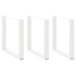 vidaXL Picioare de masă în formă de U, 3 buc., alb, 80x(72-73) cm, oțel vidaXL Picioare de masă în formă de U, 3 buc., alb, 80x(72-73) cm, oțel