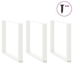 vidaXL Picioare de masă în formă de U, 3 buc., alb, 80x(72-73) cm, oțel vidaXL Picioare de masă în formă de U, 3 buc., alb, 80x(72-73) cm, oțel