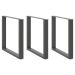 vidaXL Picioare de masă în formă de U, 3 buc., antracit, 80x(72-73) cm, oțel vidaXL Picioare de masă în formă de U, 3 buc., antracit, 80x(72-73) cm, oțel