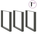 vidaXL Picioare de masă în formă de U, 3 buc., antracit, 80x(72-73) cm, oțel vidaXL Picioare de masă în formă de U, 3 buc., antracit, 80x(72-73) cm, oțel
