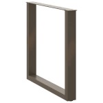 vidaXL Picioare de masă în formă de U, 3 buc., oțel natural, 80x(72-73) cm vidaXL Picioare de masă în formă de U, 3 buc., oțel natural, 80x(72-73) cm