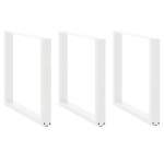 vidaXL Picioare de masă în formă de U, 3 buc., alb, 90x(72-73) cm, oțel vidaXL Picioare de masă în formă de U, 3 buc., alb, 90x(72-73) cm, oțel