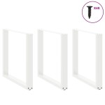 vidaXL Picioare de masă în formă de U, 3 buc., alb, 90x(72-73) cm, oțel vidaXL Picioare de masă în formă de U, 3 buc., alb, 90x(72-73) cm, oțel