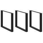 vidaXL Picioare de masă în formă de U, 3 buc., negru, 100x(72-73) cm, oțel vidaXL Picioare de masă în formă de U, 3 buc., negru, 100x(72-73) cm, oțel