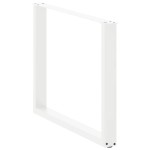 vidaXL Picioare de masă în formă de U, 3 buc., alb, 100 x (72-73) cm, oțel