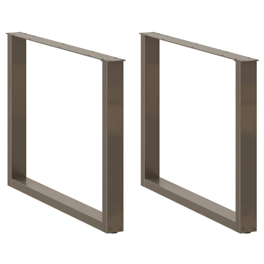 vidaXL Picioare de masă în formă de U, 3 buc., oțel natural, 100 x (72-73) cm