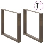 vidaXL Picioare de masă în formă de U, 3 buc., oțel natural, 100 x (72-73) cm vidaXL Picioare de masă în formă de U, 3 buc., oțel natural, 100 x (72-73) cm