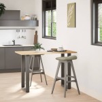 vidaXL Picioare de masă de bar în formă de U, 2 buc., antracit, 40x(90-91) cm, oțel