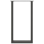 vidaXL Picioare de masă de bar în formă de U, 2 buc., antracit, 40x(90-91) cm, oțel