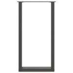vidaXL Picioare de masă de bar în formă de U, 2 buc., antracit, 50x(90-91) cm, oțel