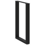 vidaXL Picioare de masă de bar în formă de U, 2 buc., negru, 60x(90-91) cm, oțel
