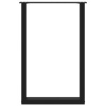 vidaXL Picioare de masă de bar în formă de U, 2 buc., negru, 60x(90-91) cm, oțel