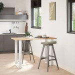 vidaXL Picioare de masă de bar în formă de U, 2 buc., alb, 60x(90-91) cm, oțel