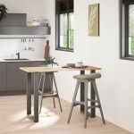 vidaXL Picioare de masă de bar în formă de U, 2 buc., antracit, 60x(90-91) cm, oțel