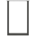 vidaXL Picioare de masă de bar în formă de U, 2 buc., antracit, 60x(90-91) cm, oțel