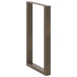 vidaXL Picioare de masă de bar în formă de U, 2 buc., oțel natural, 60 x (90-91) cm