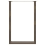 vidaXL Picioare de masă de bar în formă de U, 2 buc., oțel natural, 60 x (90-91) cm