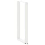 vidaXL Picioare de masă de bar în formă de U, 2 buc., alb, 40 x (100-101) cm, oțel