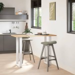 vidaXL Picioare de masă de bar în formă de U, 2 buc., alb, 50x(100-101) cm, oțel