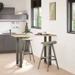 vidaXL Picioare de masă de bar în formă de U, 2 buc., antracit, 50x(100-101) cm, oțel