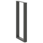 vidaXL Picioare de masă de bar în formă de U, 2 buc., antracit, 50x(100-101) cm, oțel