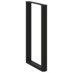 vidaXL Picioare de masă de bar în formă de U, 2 buc., negru, 60 x (100-101) cm, oțel