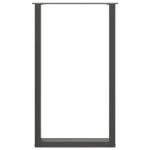 vidaXL Picioare de masă de bar în formă de U, 2 buc., antracit, 60x(100-101) cm, oțel