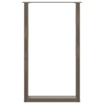 vidaXL Picioare de masă de bar în formă de U, 2 buc., oțel natural, 60 x (100-101) cm