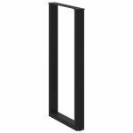 vidaXL Picioare de masă de bar în formă de U, 2 buc., negru, 60 x (110-111) cm, oțel