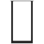 vidaXL Picioare de masă de bar în formă de U, 2 buc., negru, 60 x (110-111) cm, oțel