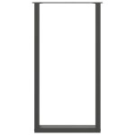 vidaXL Picioare de masă de bar în formă de U, 2 buc., antracit, 60x(110-111) cm, oțel