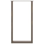 vidaXL Picioare de masă de bar în formă de U, 2 buc., oțel natural, 60 x (110-111) cm
