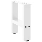 vidaXL Picioare pentru măsuță de cafea, albe, 2 buc., 30x(30-31) cm, oțel vidaXL Picioare pentru măsuță de cafea, albe, 2 buc., 30x(30-31) cm, oțel