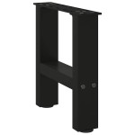 vidaXL Picioare pentru măsuță de cafea, negru, 2 buc., 40x(30-31) cm, oțel vidaXL Picioare pentru măsuță de cafea, negru, 2 buc., 40x(30-31) cm, oțel
