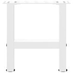 vidaXL Picioare pentru măsuță de cafea, albe, 2 buc., 40x(30-31) cm, oțel