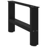 vidaXL Picioare pentru măsuță de cafea, negru, 2 buc., 50x(30-31) cm, oțel vidaXL Picioare pentru măsuță de cafea, negru, 2 buc., 50x(30-31) cm, oțel